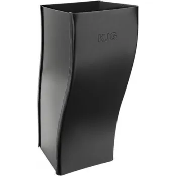 okap Koleno odskokové hliníkové hranaté černé 100 mm