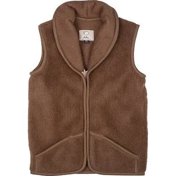 Dámská vesta Vlnka Vesta s velbloudí a Merino vlnou s límcem hnědá velikost oblečení XL