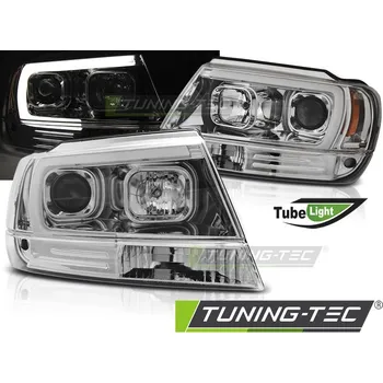 Přední světlomet PŘEDNÍ SVĚTLA CHRYSLER JEEP GRAND CHEROKEE 99-05.05 TUBE LIGHT CHROM