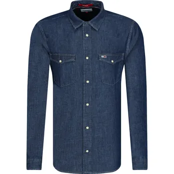Pánská košile Tommy Jeans Košile TJM WESTERN | Barva:tmavě modrá | Velikost:S