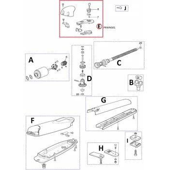 NICE PRWNG01 dvierka odblokovania-komplet pre WINGO