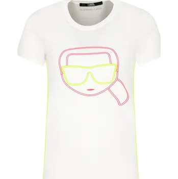 Dámské tričko Karl Lagerfeld Tričko Ikonik Karl | Barva:bílý | Velikost:S