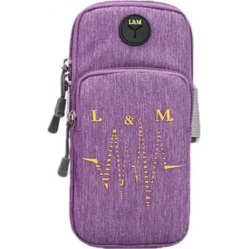 Pouzdro na mobilní telefon Univerzální sportovní pouzdro / kapsa na ruku pro iPhone / iPod - fialové
