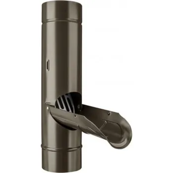 sběrač dešťové vody Zachytávač vody hliníkový zeleno hnědý 120 mm se sítkem