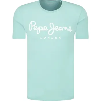 Pánské tričko Pepe Jeans London Tričko ORIGINAL STRETCH | Barva:mátově zelený | Velikost:S