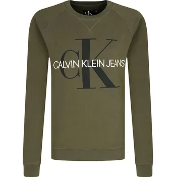 Pánská mikina CALVIN KLEIN JEANS Mikina MONOGRAM | Barva:khaki | Velikost:L