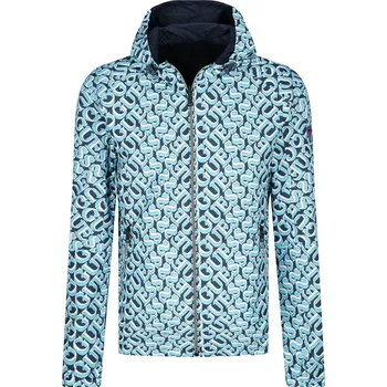 Pánská bunda GUESS JEANS Oboustranná bunda ALLOVER | Barva:světlo modrá | Velikost:XL