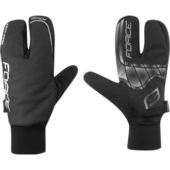 Cyklistické rukavice Rukavice zimní FORCE HOT RAK černé - L