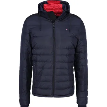 Pánská větrovka Tommy Hilfiger Bunda TWO TONE DOWN HOODED | Barva:tmavě modrá | Velikost:XXL