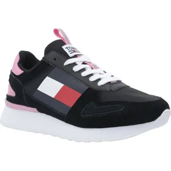 Dámské pantofle Tommy Jeans Tenisky s přídavkem kůže | Barva:černý | Velikost:40