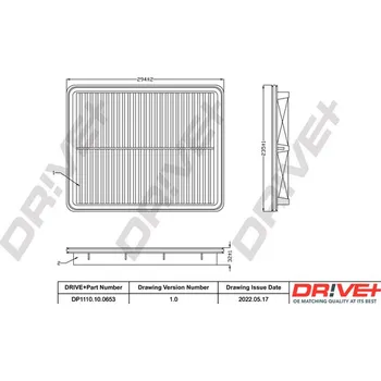 Vzduchový filtr Vzduchový filtr Dr!ve+ DP1110.10.0653
