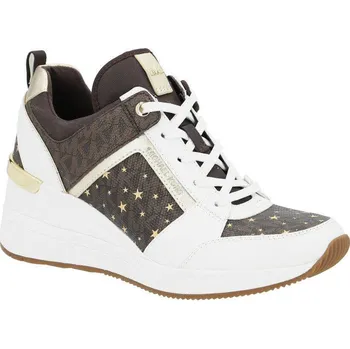 Dámská móda Michael Kors Tenisky GEORGIE TRAINER s přídavkem kůže | Barva:tmavě modrá | Velikost:36