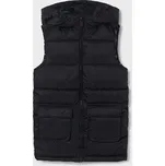 Mayoral dívčí prošívaná vesta 7379 hnědá, černá barva: černá, Rozměr: 140 (10 let)