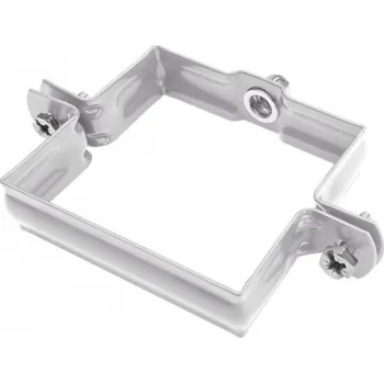 okap Objímka pozinkovaná hranatá bílo hliníková 120 mm, bez hrotu,metrický závit M10