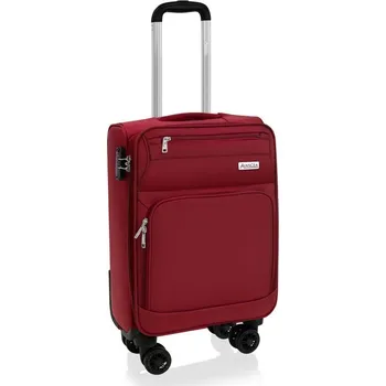AVANCEA Textilní cestovní kufr GP9196 Red 4W červený S 58x38x24 cm