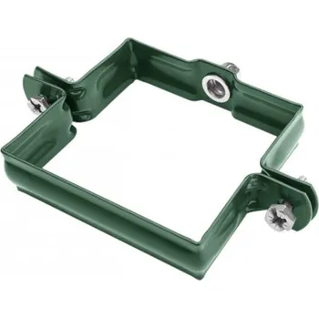 okap Objímka pozinkovaná hranatá mechově zelená 100 mm, bez hrotu, metrický závit M10