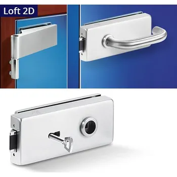 Dveřní kování ACT SERVIS ACT - Sada Loft HR pro skl. dveře Provedení: BB (pokojový klíč), Povrch: IN - nerez