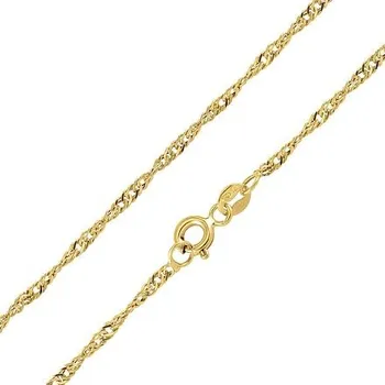 Řetízek Zlatý dámský točený řetízek SINGAPUR 1,8 mm varianta 40 cm AWSGV030-40 cm