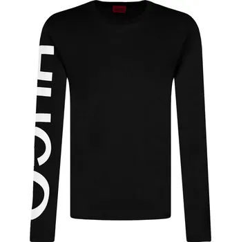 Pánské tričko HUGO Tričko s dlouhým rukávem Demeos211 | Barva:černý | Velikost:L