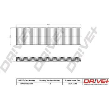 Kabinový filtr Filtr vzduchu v interiéru Dr!ve+ DP1110.12.0250