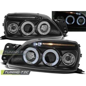 Přední světlomet PŘEDNÍ SVĚTLA FORD FIESTA MK5 09.99-04.02 ANGEL EYES ČERNÁ