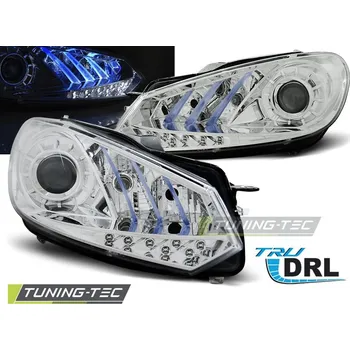 Přední světlomet PŘEDNÍ SVĚTLA TRUE DRL CHROM BLUE LIGHT pro VW GOLF 6 10.08- 12
