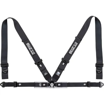 Auto-moto FIA 4 bodové bezpečnostní pásy SPARCO SPORT H-4 černé