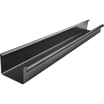 okap Žlab hliníkový hranatý černý 250 mm - délka 4 m