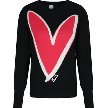 Dámský svetr boss Kašmírový svetr Fidenia HUGO BOSS X JUSTIN TEODORO černý L