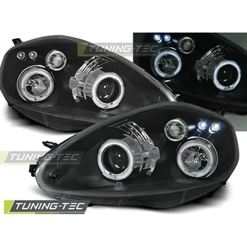 Přední světlomet PŘEDNÍ SVĚTLA FIAT GRANDE PUNTO 09.05-08 ANGEL EYES ČERNÁ