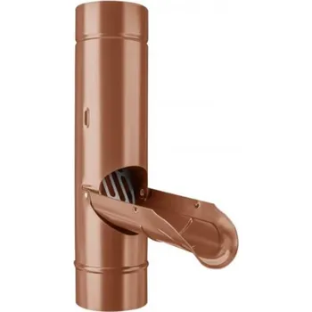 Střecha Zachytávač vody hliníkový měděno hnědý 120 mm se sítkem