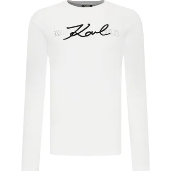 Pánské tričko Karl Lagerfeld Tričko s dlouhým rukávem | Barva:bílý | Velikost:XL