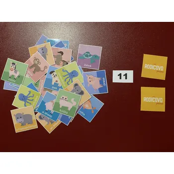 Pexeso HandMade by VeJa Pexeso vel.L č.11 - anglické zvířata (34kousků)