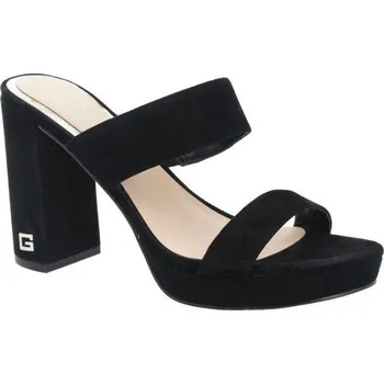 Dámské holínky Guess Kůžoné sandály na klínku BLUBELL | Barva:černý | Velikost:39