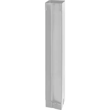 Střecha Svod pozinkovaný hranatý bílo hliníkový 100 mm, délka 4 m