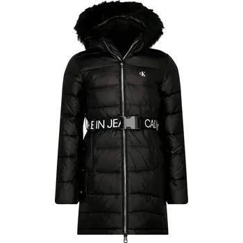 Dámské oblečení CALVIN KLEIN JEANS Péřový kabát | Barva:černý | Velikost:128