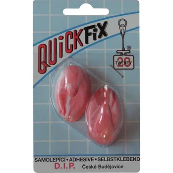 Věšák DIP - QUICKFIX háček samolepicí typ 1 - 2 ks - bílo/červený