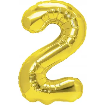 Dětské elektrovozidlo Mamido Foliový balónek číslo 2 zlatý 40 cm