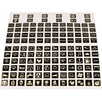 Auto elektroinstalace Nálepky na spínače Rocker, fluorescenční