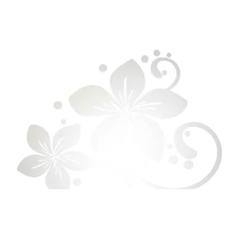 Samolepící dekorace SAMOLEPKA Květina dekor 035 levá (82 - odrazková reflexní bílá) NA AUTO, NÁLEPKA, FÓLIE, POLEP, TUNING, VLASTNÍ TEXT, TISK, AUTOSAMOLEPKY.cz, POLEPY, OBRÁZEK, LOGO, SAMOLEPKY