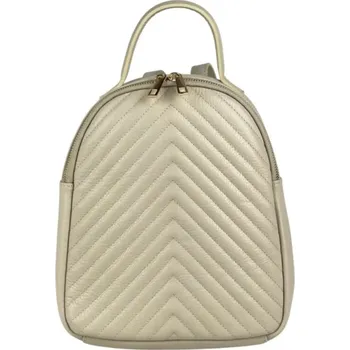 Kabelka Kabelka batoh s kůže 955 Itálie barva: béžová