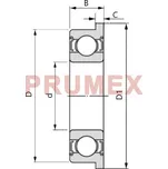 EZO F 6806 2Z (F61806-2Z) kuličkové ložisko s přírubou