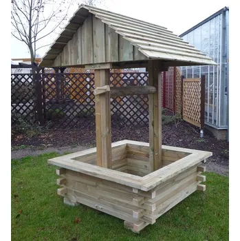 Zahradní dekorace Tuzemsko Zahradní okrasná studna hranatá 190x190