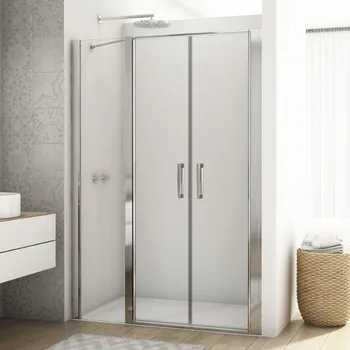 SanSwiss DIVERA 120 cm dvoukřídlé dveře - aluchrom/sklo Transparent D22T32070505007
