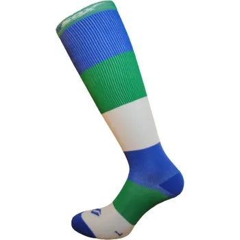 X-TRIPLE barevné kompresní podkolenky COMPRESSOX 39-42 zelená / modrá / bílá