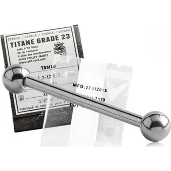 Piercing Titanový rovný Barbell sterilní - 5ks :: 1.6x20x5mm