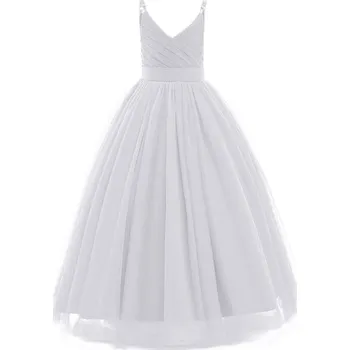 Dívčí šaty Čína Dívčí elegantní šaty mix barev Barva: Bílá, Velikost: 120 (5T)