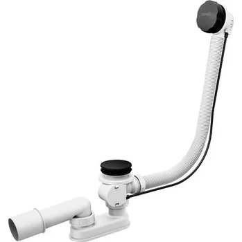 Sifon RAVAK 570 B K/K Vanový odtokový komplet s přepadem,černý (X01745)