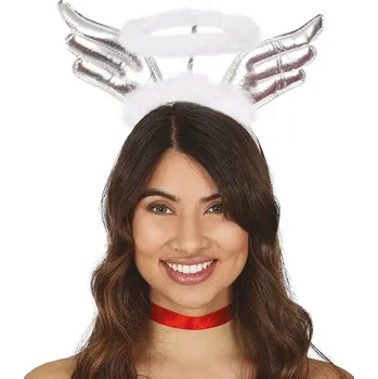 Karnevalový kostým Guirca Dámská čelenka - Svatozář s křídly