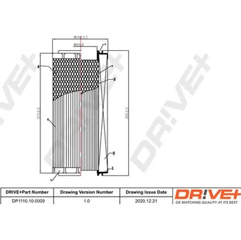 Vzduchový filtr Vzduchový filtr Dr!ve+ DP1110.10.0009